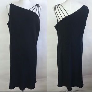 Evan-Picone Black Sleeveless Midi Dress
